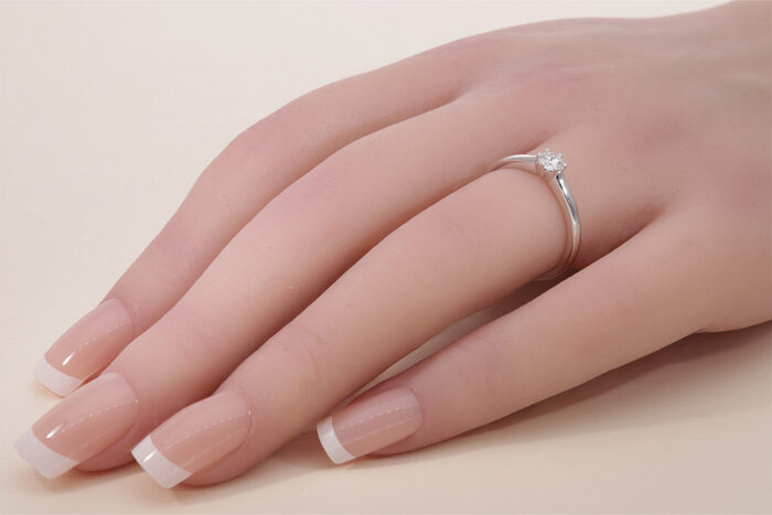 Kullast sõrmus teemantiga 0,26 ct. Kood: 74ar - Image 2