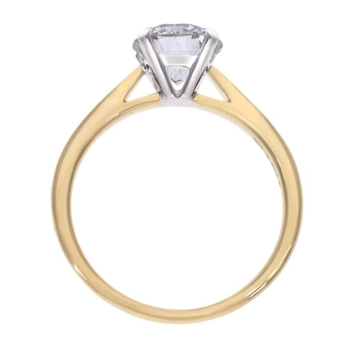 Kullast sõrmus laboris kasvatatud teemantiga 1,58 ct. Kood: LAB+RX3170-Y-1,5 - Image 4