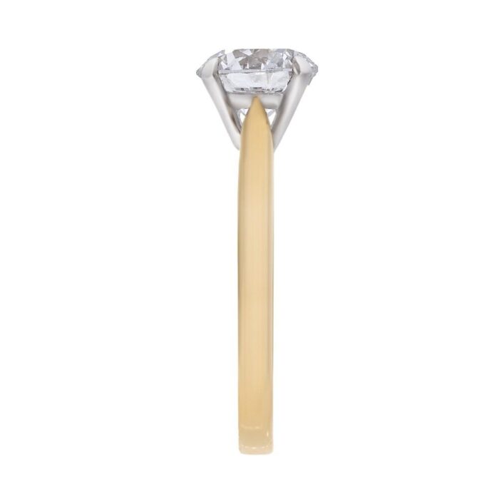Kullast sõrmus laboris kasvatatud teemantiga 1,58 ct. Kood: LAB+RX3170-Y-1,5 - Image 3