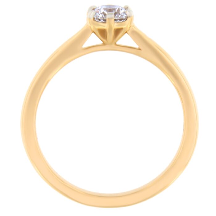 Kullast sõrmus teemantiga 0,41 ct. Kood: 144ay - Image 3