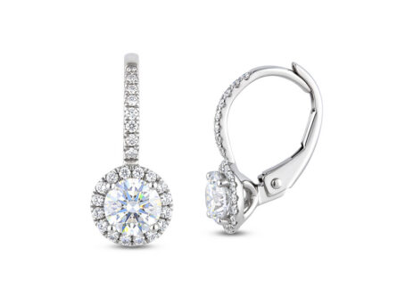 Kullast kõrvarõngad teemantidega 0,96 ct. Kood: 75una