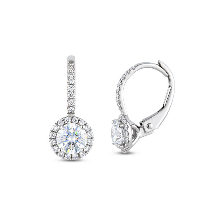 Kullast kõrvarõngad teemantidega 0,96 ct. Kood: 75una