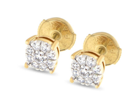 Kullast kõrvarõngad teemantidega 0,19 ct. Kood: 79una