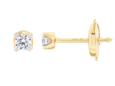Gold earrings with diamonds 0,17 ct. Code: 71ay, 46ap