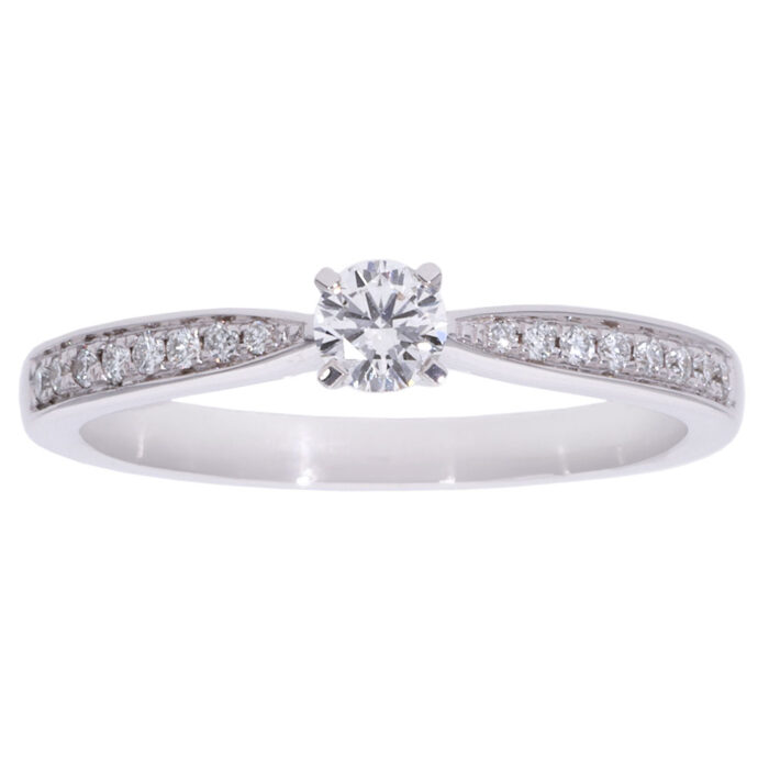 Kullast sõrmus teemantidega 0,24 ct. Kood: 152ay, 85ae