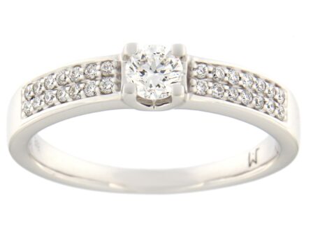 Kullast sõrmus teemantidega 0,37 ct. Kood: 33ar,81at