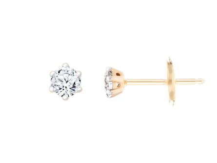 Kullast kõrvarõngad teemantidega 0,32 ct. Kood: 81ay