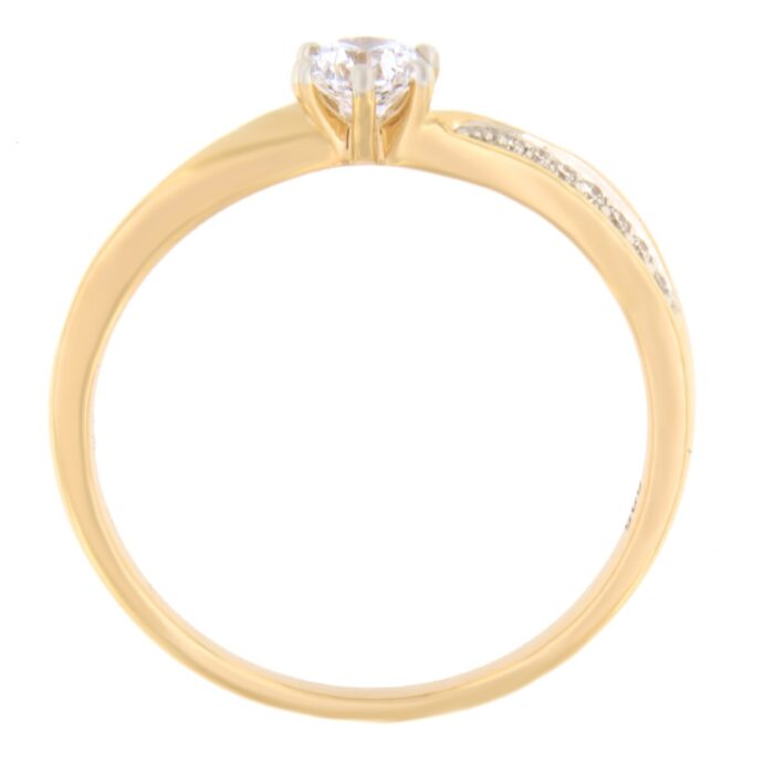 Kullast sõrmus teemantidega 0,30 ct. Kood: 53ar - Image 3