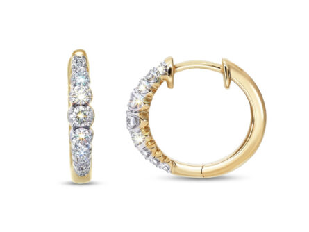 Kullast kõrvarõngad teemantidega 0,32 ct. Kood: 83una