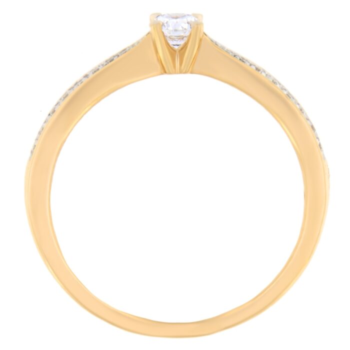 Kullast sõrmus teemantidega 0,24 ct. Kood: 79ar - Image 2