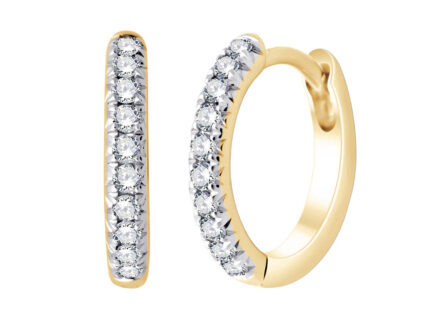 Gold earrings with 0,15 ct diamonds. Code: 84ay