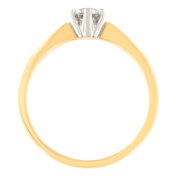 Kullast sõrmus teemantiga 0,39 ct. Kood: 61ar - Image 3