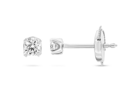 Kullast kõrvarõngad teemantidega 0,15 ct. Kood: 85una