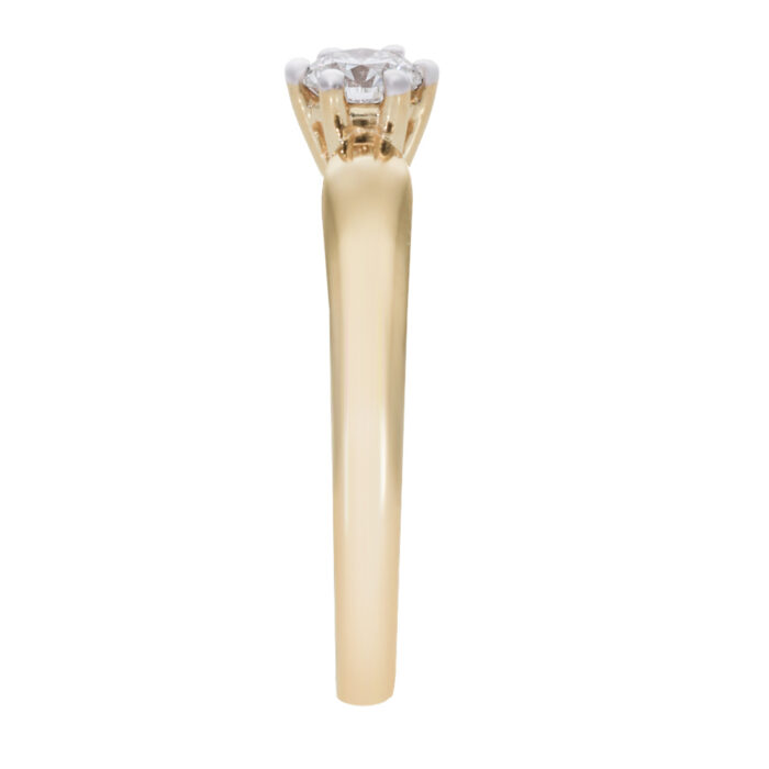 Kullast sõrmus teemantiga 0,26 ct. Kood: 87ar - Image 4