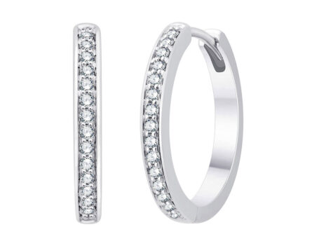 Kullast kõrvarõngad teemantidega 0,19 ct. Kood: 87ay