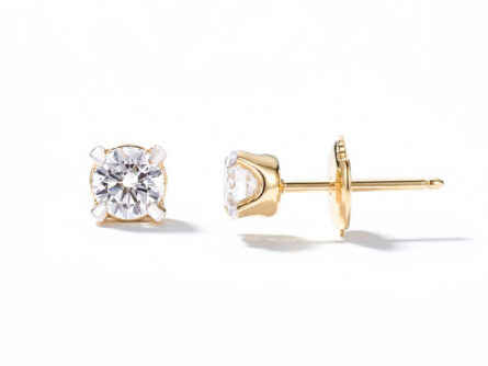 Kullast kõrvarõngad teemantidega 0,55 ct. Kood: 87una