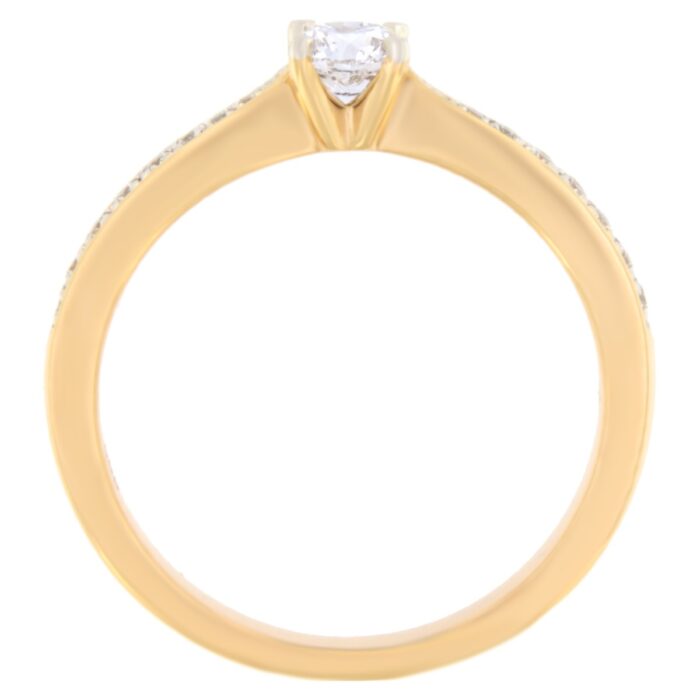 Kullast sõrmus teemantidega 0,34 ct. Kood: 30ap,88ae - Image 3