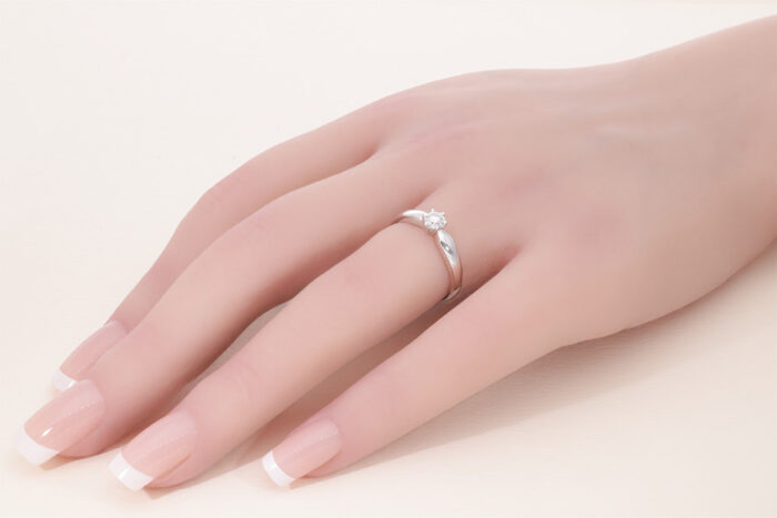 Kullast sõrmus teemantiga 0,27 ct. Kood: 88ar - Image 3