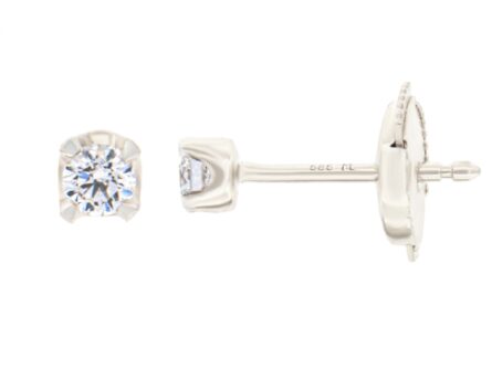 Kullast kõrvarõngad teemantidega 0,16 ct. Kood: 72ay, 8am