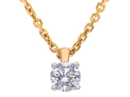 Kullast ripats teemantiga 0,41 ct. Kood: 124ay