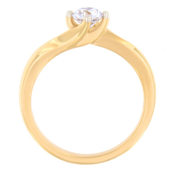 Kullast sõrmus teemantiga 0,42 ct. Kood: 93ar - Image 3