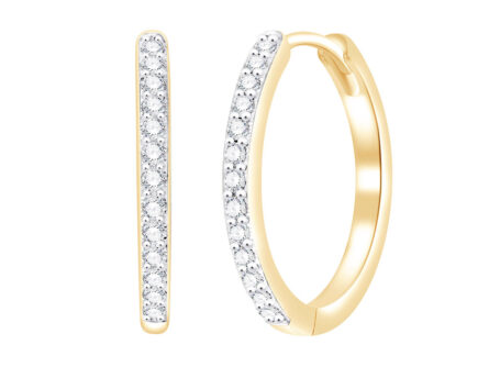 Kullast kõrvarõngad teemantidega 0,19 ct. Kood: 117una