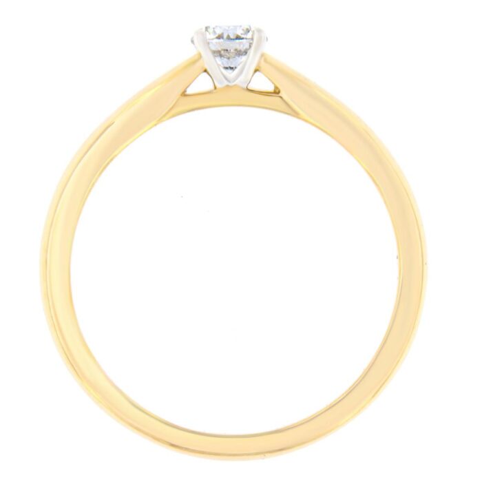 Kullast sõrmus teemantiga 0,27 ct. Kood: 91ar - Image 3