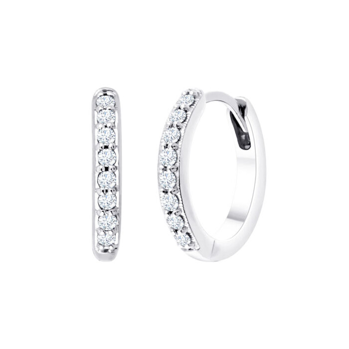 Kullast kõrvarõngad teemantidega 0,12 ct. Kood: 92ay - Image 2