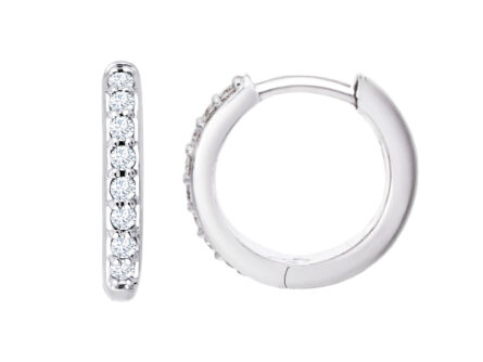 Kullast kõrvarõngad teemantidega 0,12 ct. Kood: 92ay