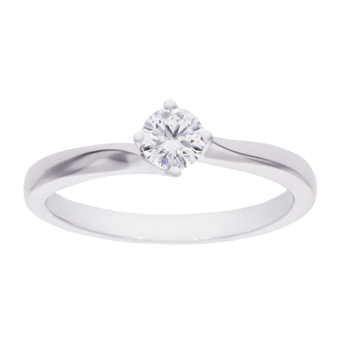 Kullast sõrmus teemantiga 0,27 ct. Kood: 95ar