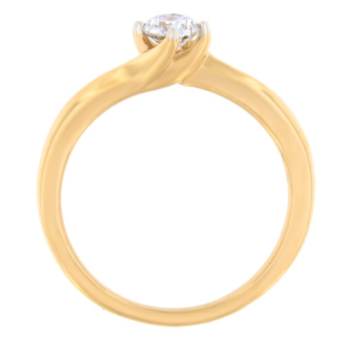 Kullast sõrmus teemantiga 0,31 ct. Kood: 82ap - Image 3
