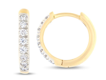 Kullast kõrvarõngad teemantidega 0,13 Kood: 96una