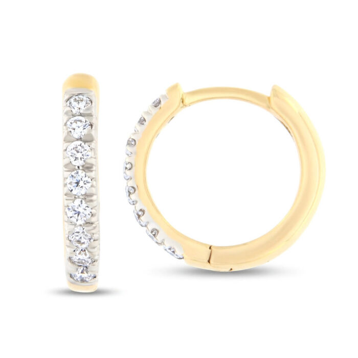 Kullast kõrvarõngad teemantidega 0,13 Kood: 96una