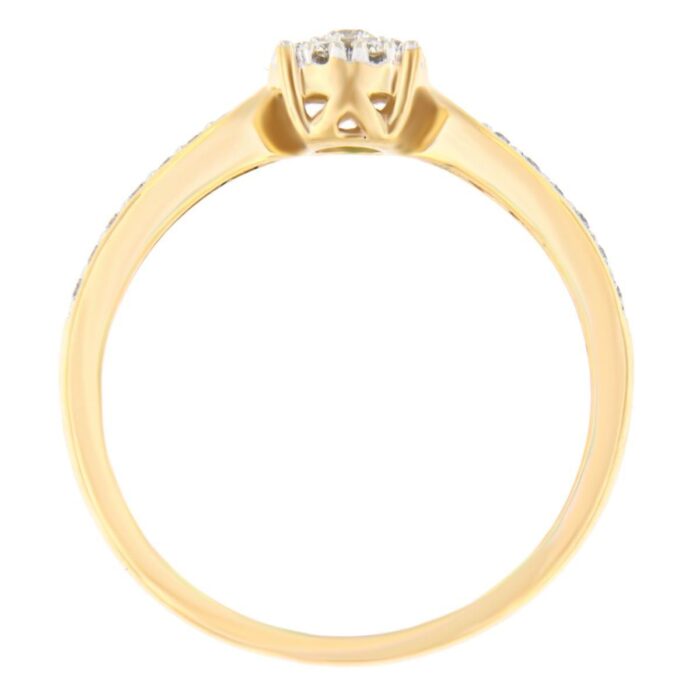 Kullast sõrmus teemantidega 0,19 ct. Kood: 155ay - Image 2
