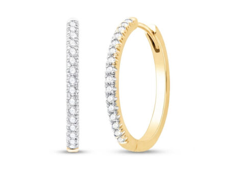 Kullast kõrvarõngad teemantidega 0,27 ct. Kood: 97una