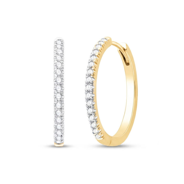 Kullast kõrvarõngad teemantidega 0,27 ct. Kood: 97una