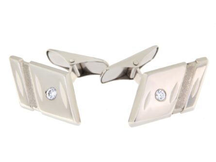 Gold cufflinks with diamond Code: cl0105-1k-v