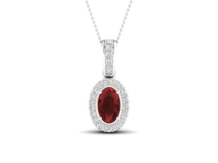 Gold pendant with diamonds and rubies Code: 25hm