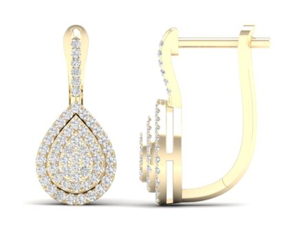 Kullast kõrvarõngad teemantidega 0,33 ct. Kood: 28hkc, 70hka