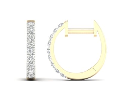 Kullast kõrvarõngad teemantidega 0,25 ct. Kood: 71hkc