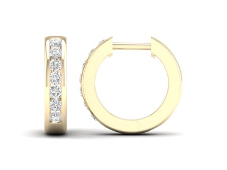 Kullast kõrvarõngad teemantidega 0,50 ct. Kood: 82hkc