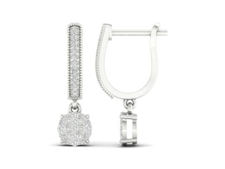 Kullast kõrvarõngad teemantidega 0,18 ct. Kood: 102hkc, 26hka