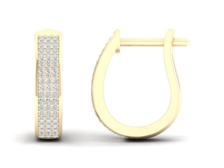 Kullast kõrvarõngad teemantidega 0,25 ct. Kood: 118hkc, 35hka