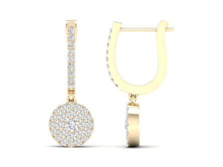 Kullast kõrvarõngad teemantidega 0,50 ct. Kood: 114hkc, 39hka