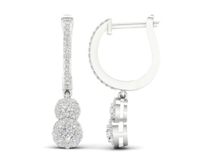 Gold earrings with 0,33 ct diamonds. Code: 44hf