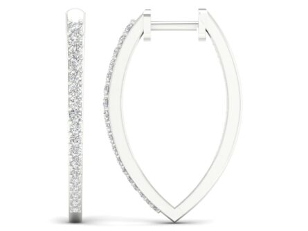 Kullast kõrvarõngad teemantidega 0,42 ct. Kood: 7hkc