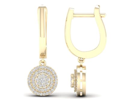 Kullast kõrvarõngad teemantidega 0,33 ct. Kood: 16hkc, 85hka