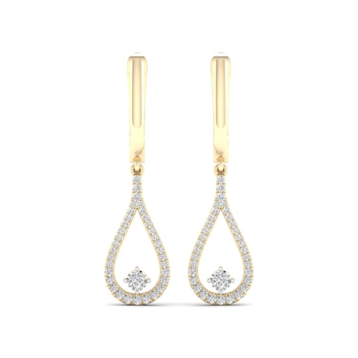 Kullast kõrvarõngad teemantidega 0,33 ct. Kood: 90hka - Image 2
