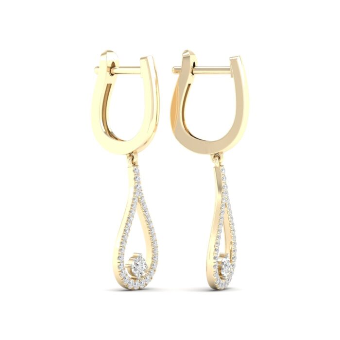 Kullast kõrvarõngad teemantidega 0,33 ct. Kood: 90hka - Image 3