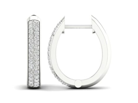 Kullast kõrvarõngad teemantidega 0,25 ct. Kood: 19hkc